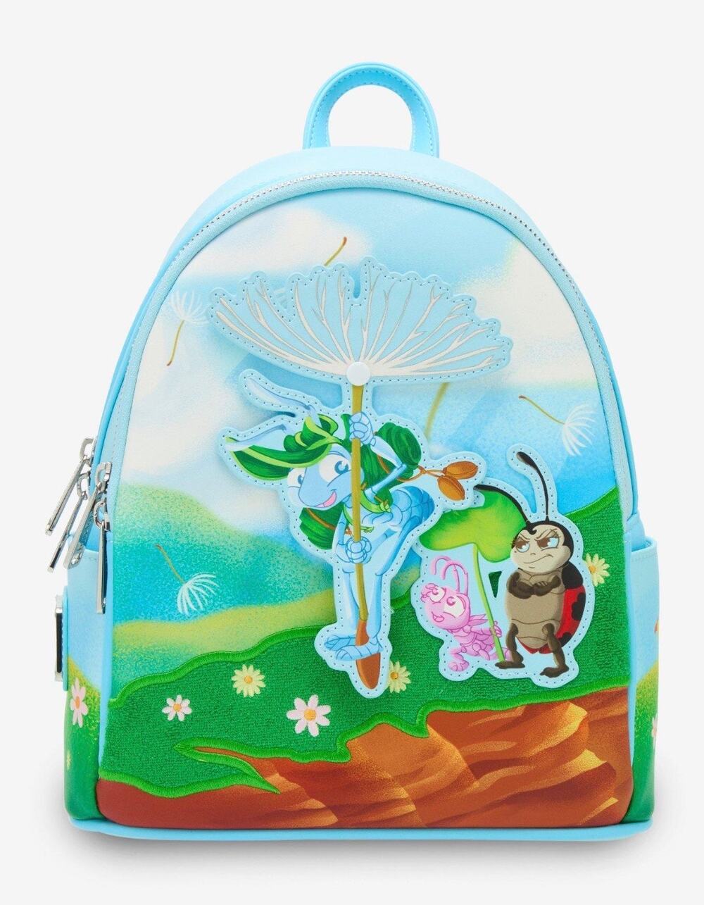 Loungefly Disney Pixar A Bug’s Life Flick Dandelion Flying Mini Backpack NWT